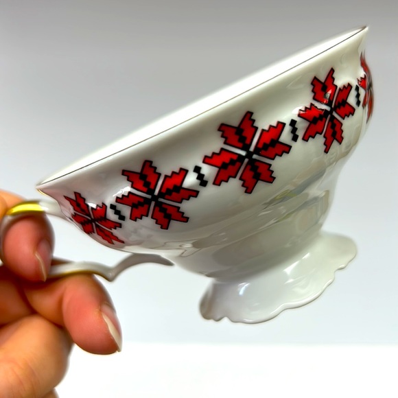 Vintage Ukrainian print tea cup and saucer by “ Edelstein” Germany - Picture 2 of 8